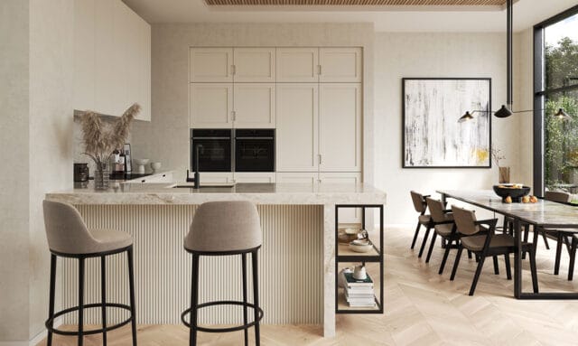 Hunton Painted Outline in Porcelain Kitchen by Kitchen Emporium