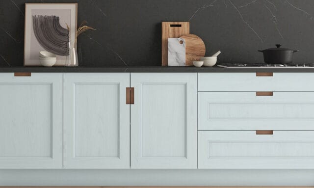 Mornington Beaded Outline Ives Blue Kitchen by Kitchen Emporium