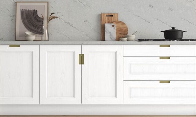 Mornington Beaded Outline White Kitchen by Kitchen Emporium