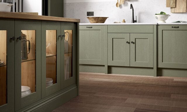 Mornington Shaker Regiment Green Fitted Kitchen by Kitchen Emporium