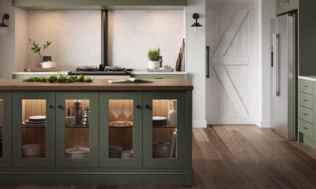 Mornington Shaker Regiment Green Kitchen Island