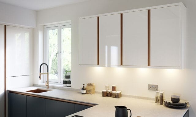 Porter Gloss Porcelain Handleless Fitted Kitchen by Kitchen Emporium