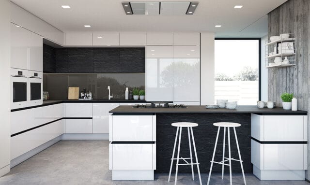 Porter Gloss White Handleless Kitchen by Kitchen Emporium
