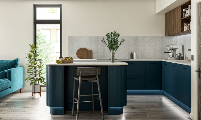 Porter Matt Hartforth Blue Modern Kitchen Island