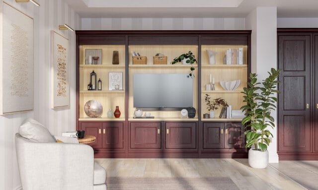 Clarendon Beaded Malbec Fitted Media Furniture