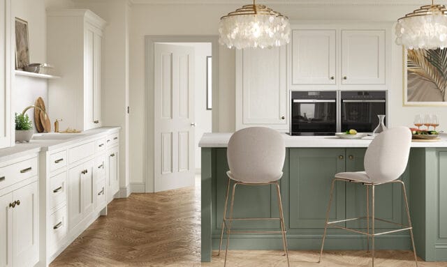 Clarendon Paint to Order Dove Grey and Regiment Fitted Kitchen