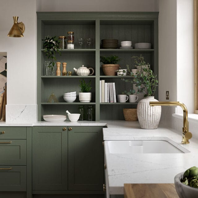 Crathorne Regiment Green Kitchen Book Shelf