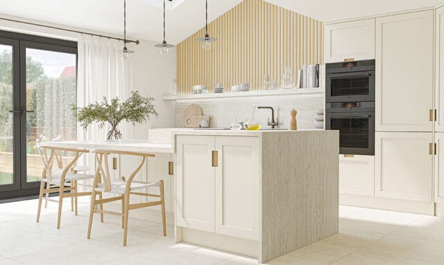 Crathorne Taupe Grey Kitchen Island