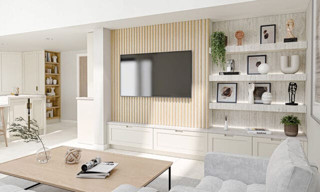 Crathorne Taupe Grey Media Centre