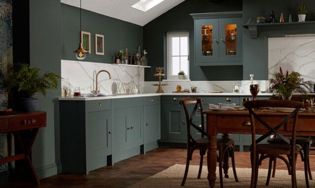 Fitzroy Paint to Order Copse Green Fitted Kitchen
