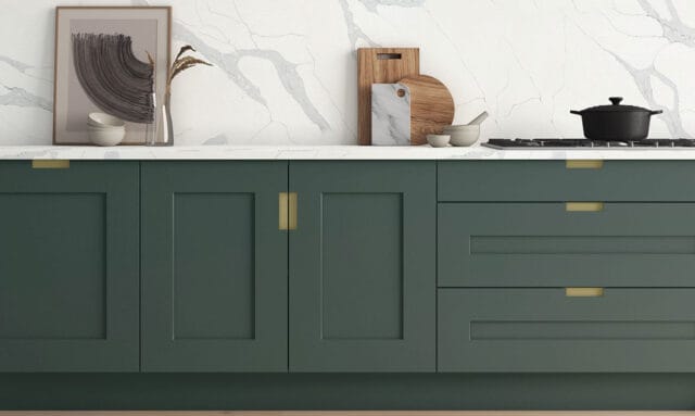 Fitzroy Painted Copse Green Outline Kitchen by Kitchen Emporium