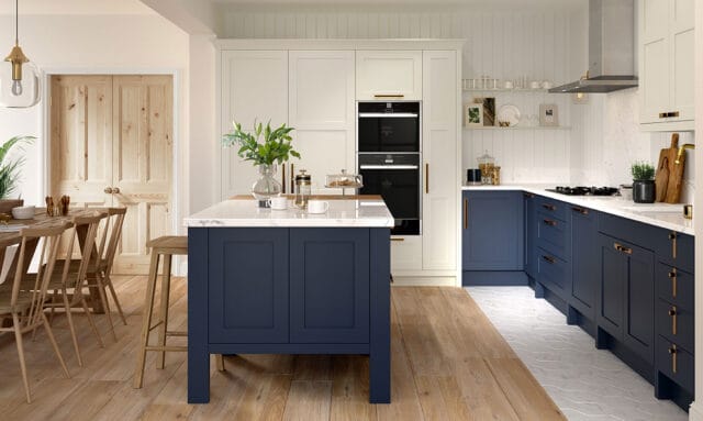 Hunton Hartforth Blue Kitchen by Kitchen Emporium