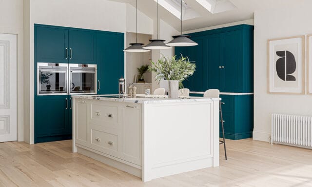 Hunton Majestic Teal Paint to Order Kitchen Island