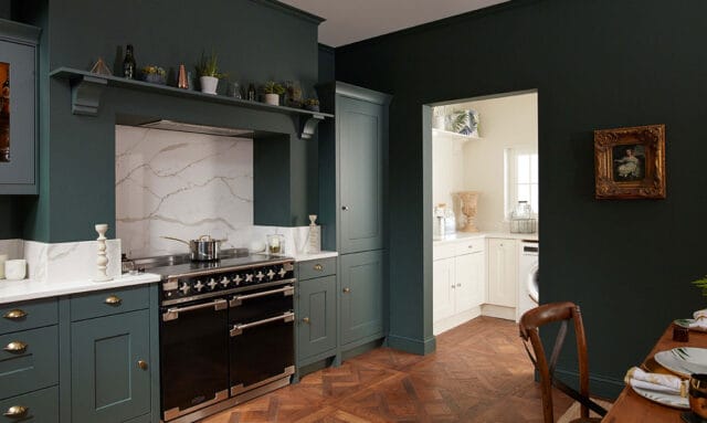 Second Nature Fitzroy Paint to Order Copse Green Kitchen