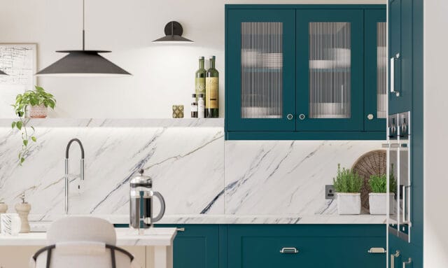 Second Nature Hunton Majestic Teal Paint to Order Kitchen