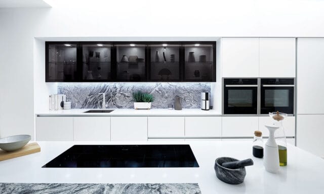 Porter Matt White Contemporary Kitchen by Kitchen Emporium