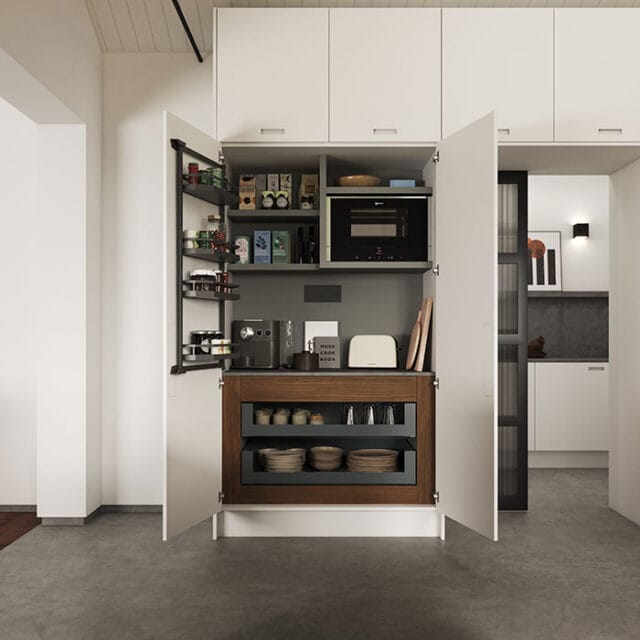 Porter Painted Outline Carbon Black Kitchen Pantry