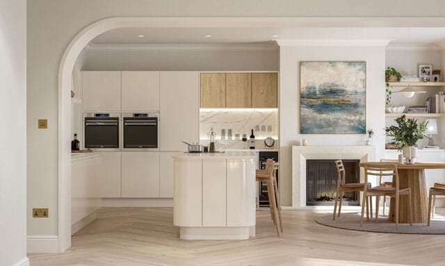 Remo Gloss Taupe Grey Modern Kitchen