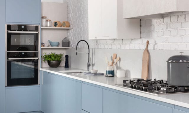 Remo Matt Paint to Order Cadet Blue Fitted Kitchen