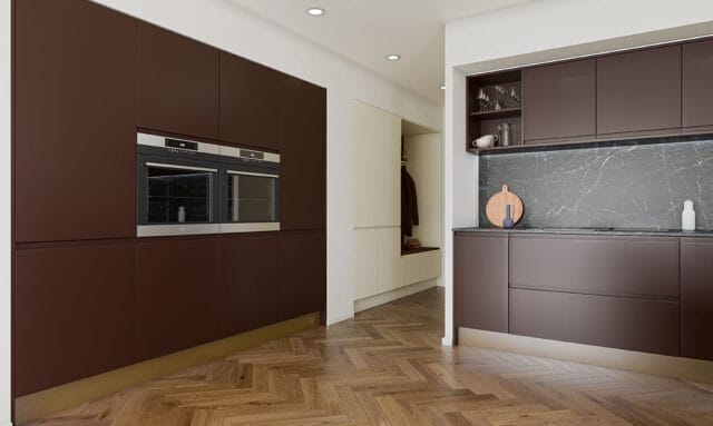 Remo Matt Paint to Order Malbec Fitted Kitchen