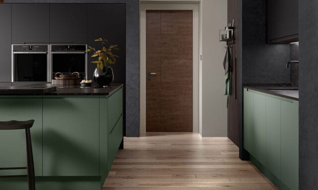 Remo Matt Paint to Order Regents Green Fitted Kitchen