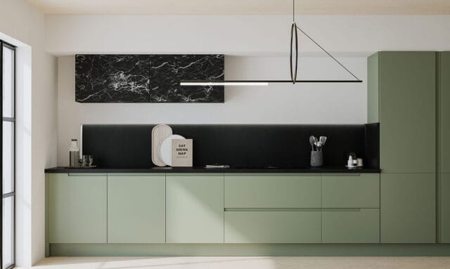 Remo Matt Regiment Green Fitted Kitchen