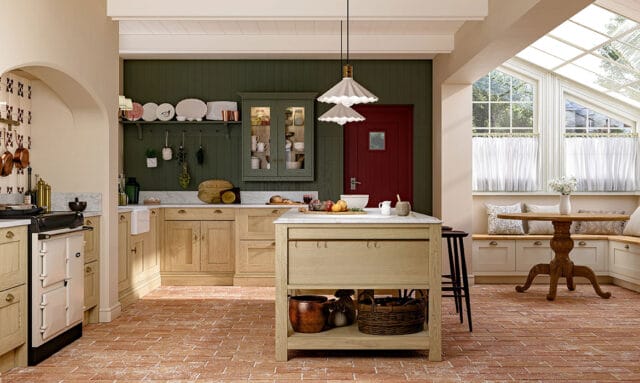 Mornington shaker oak kitchen showroom